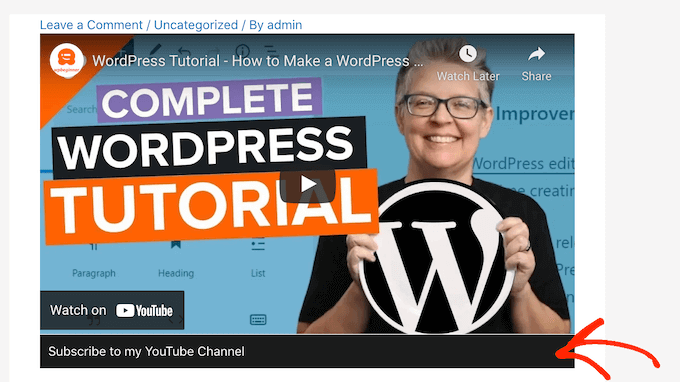 向 WordPress 添加 YouTube 訂閱按鈕