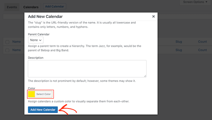 色分けされた WordPress カレンダーの作成