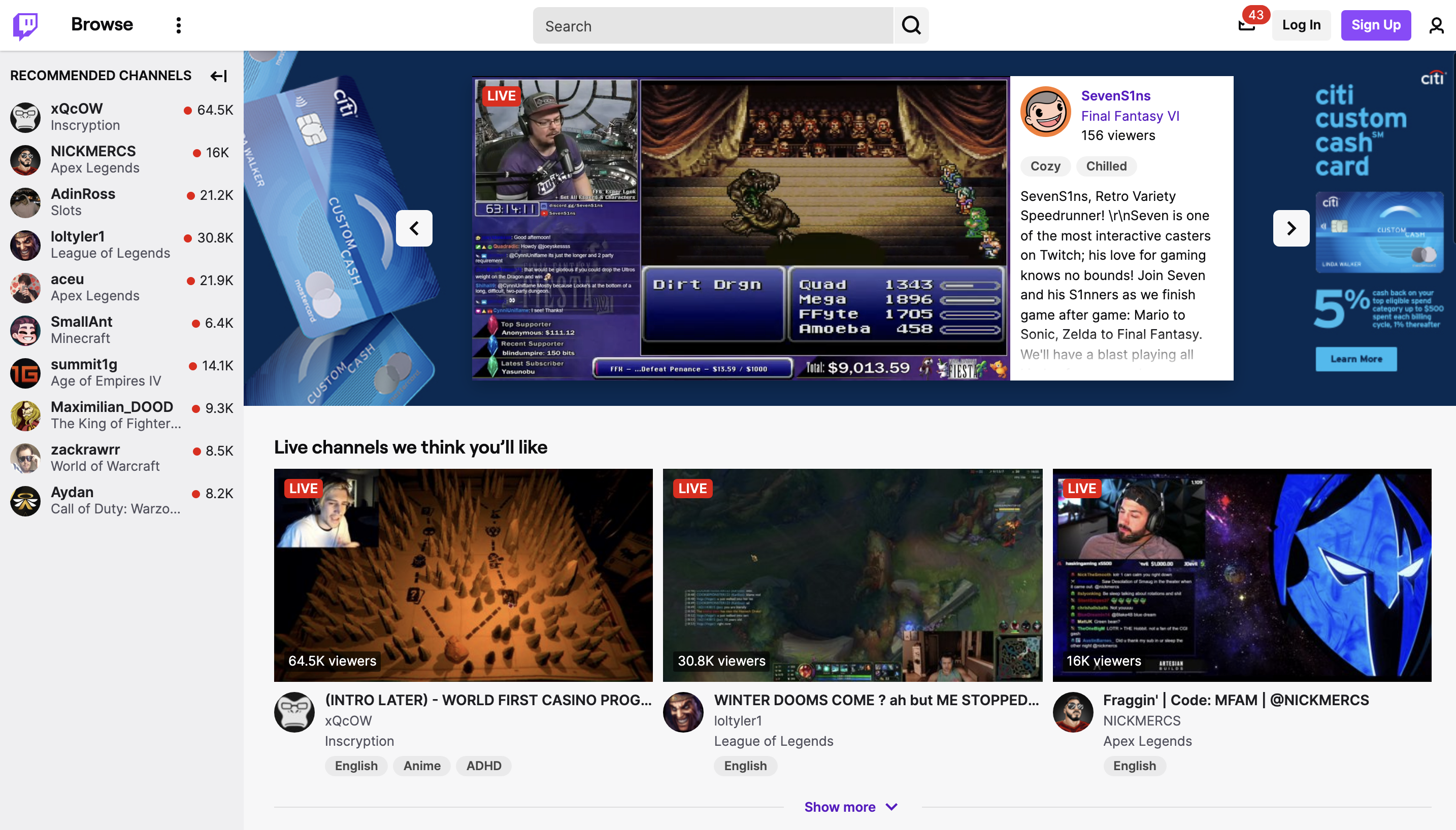 Live-Streaming von Videospielen auf Twitch