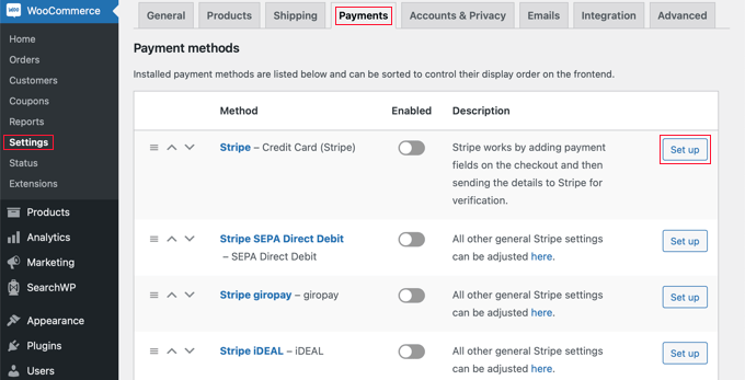 قم بإعداد بطاقة ائتمان Stripe في WooCommerce