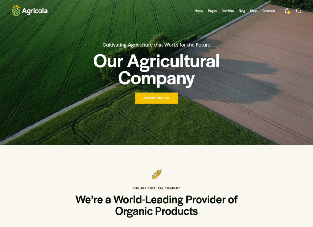 Agricola - Tarım ve Organik Çiftlik WordPress Teması