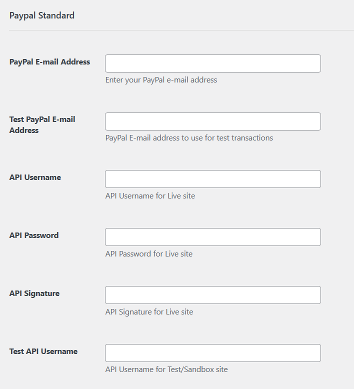 Configurando pagamentos do PayPal