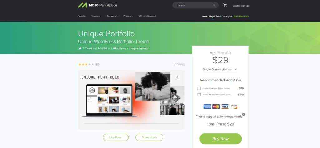 Unique portfolio