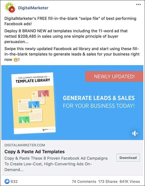 DigitalMarketer トップ パフォーマンス Facebook リード広告 B2B リード ジェネレーションのベスト プラクティス