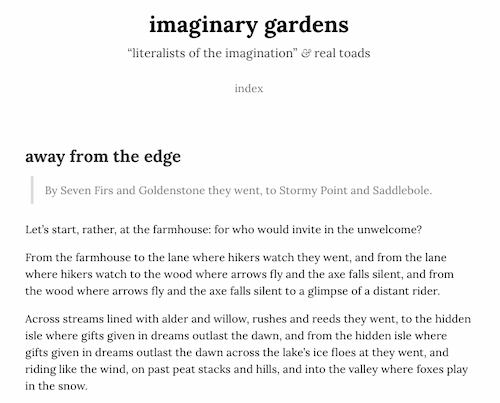 Contoh platform blogging terbaik: Write.as dan Imaginary Gardens