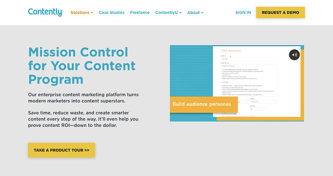 Platform blogging terbaik: Contently