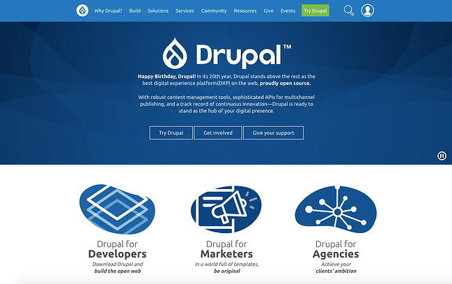 Platform blog terbaik: Drupal