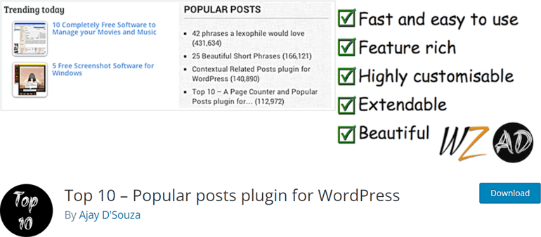 トップ 10 WordPress 人気投稿プラグイン