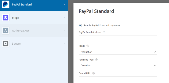 Habilitar PayPal em WPForms