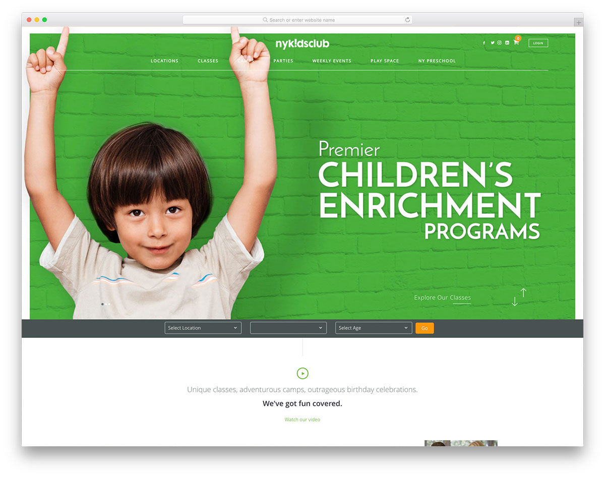 NY Kids Club-Website-Design