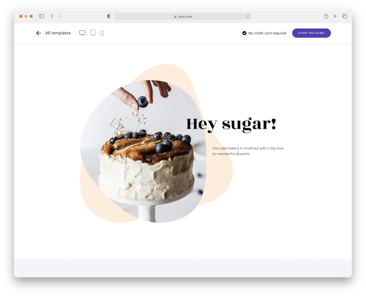 diseño de sitio web de panadería sugaro