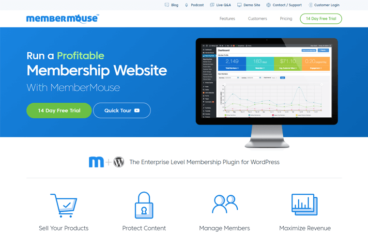 MemberMouse WordPress プラグイン