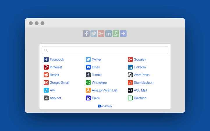 addtoany social sharing plugin