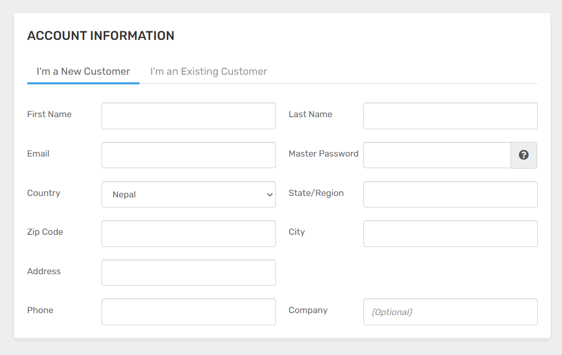 fastcomet account information