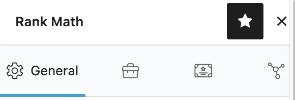 L'onglet "général" de Rank Math.