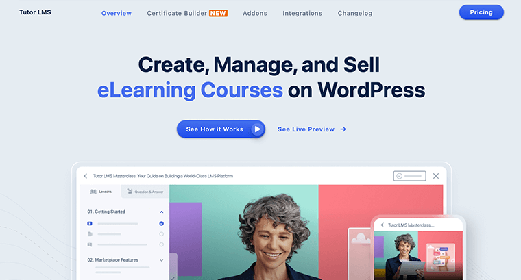 برنامج Tutor LMS WordPress Online Course Plugin