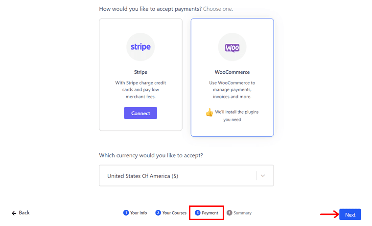 LearnDash의 다양한 결제 선택