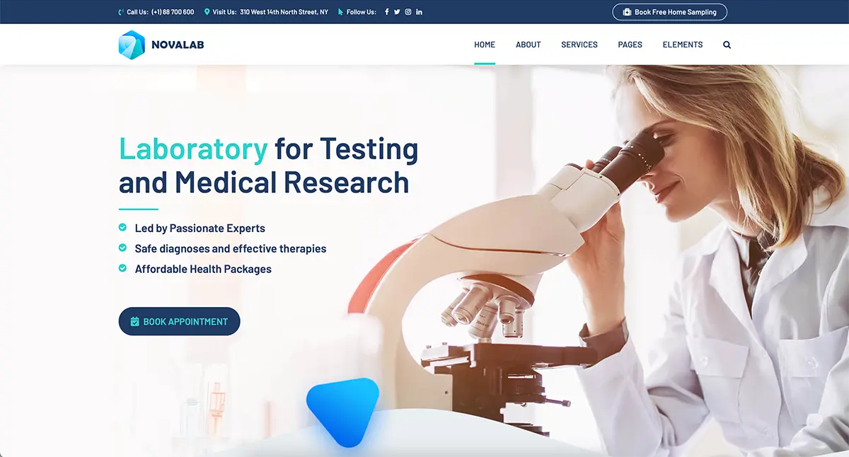 NovaLab 药房 WordPress 主题