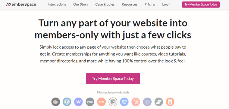 MemberSpace Membership Website Builder-Plattform