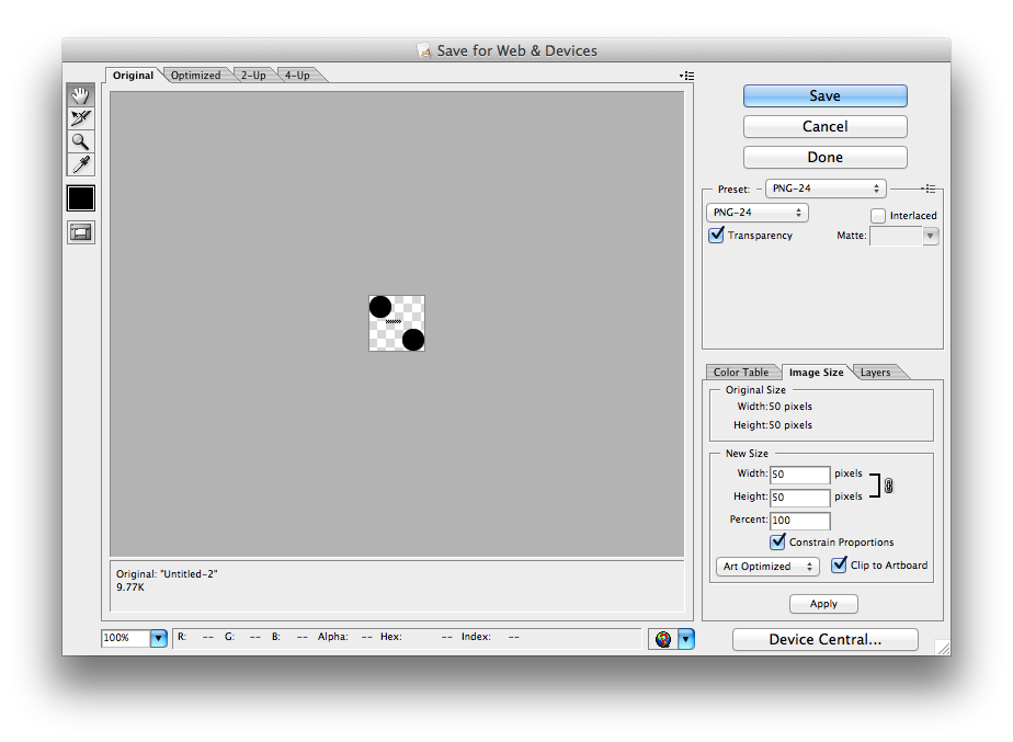 Exporter Svg avec Illustrator d'arrière-plan transparent