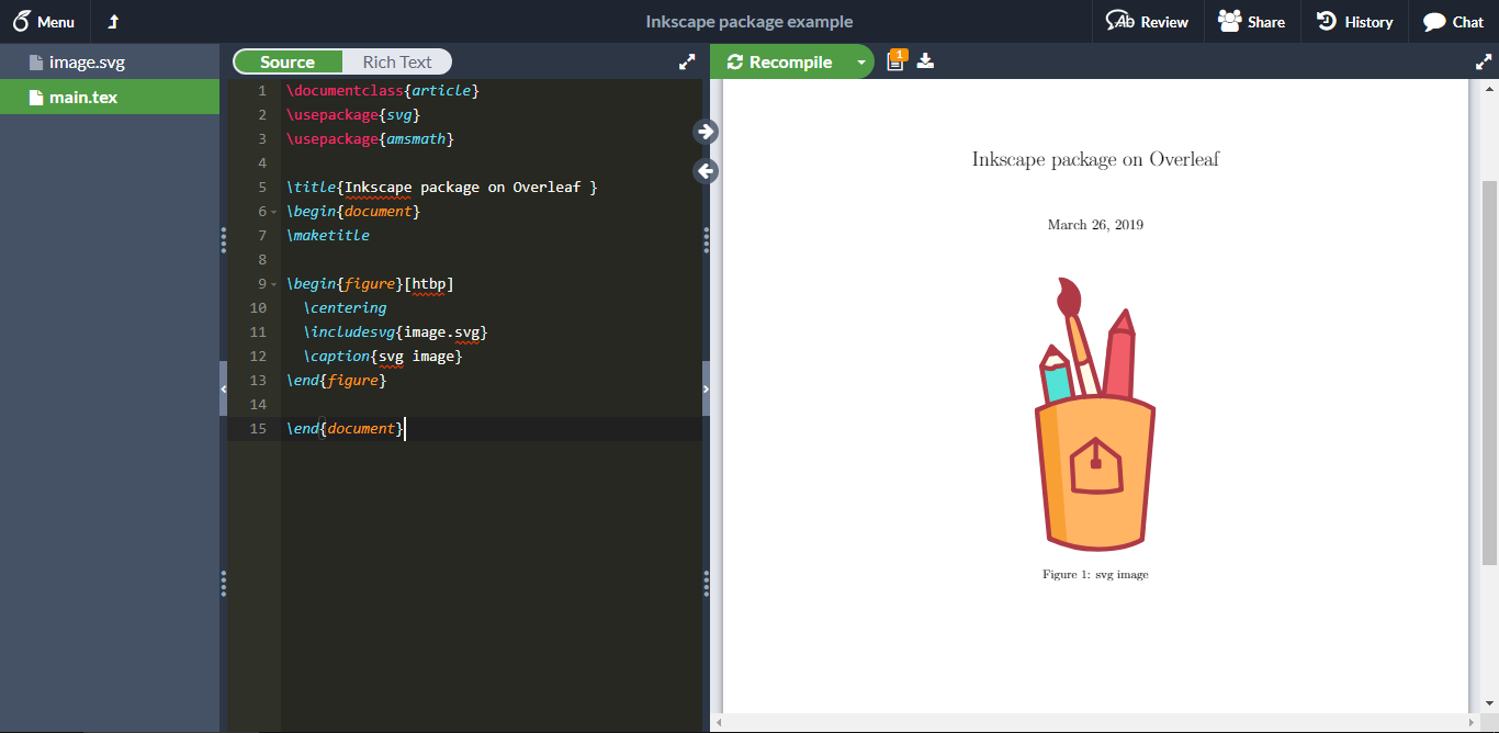 ฉันสามารถใช้ Svg ใน Overleaf ได้หรือไม่