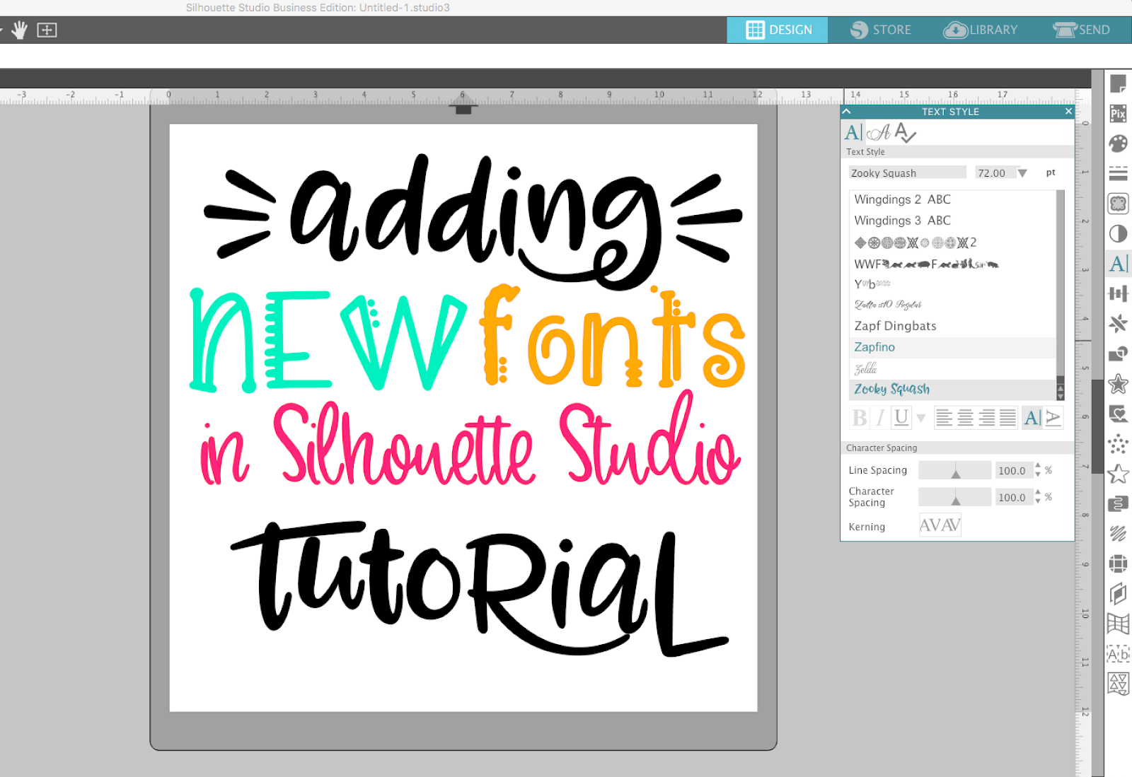 Font per Silhouette Studio