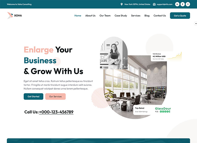 Xoha - スタートアップコンサルティングの WordPress テーマ