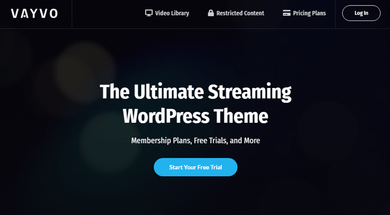 Tema del sito Web di streaming Vavyo WordPress