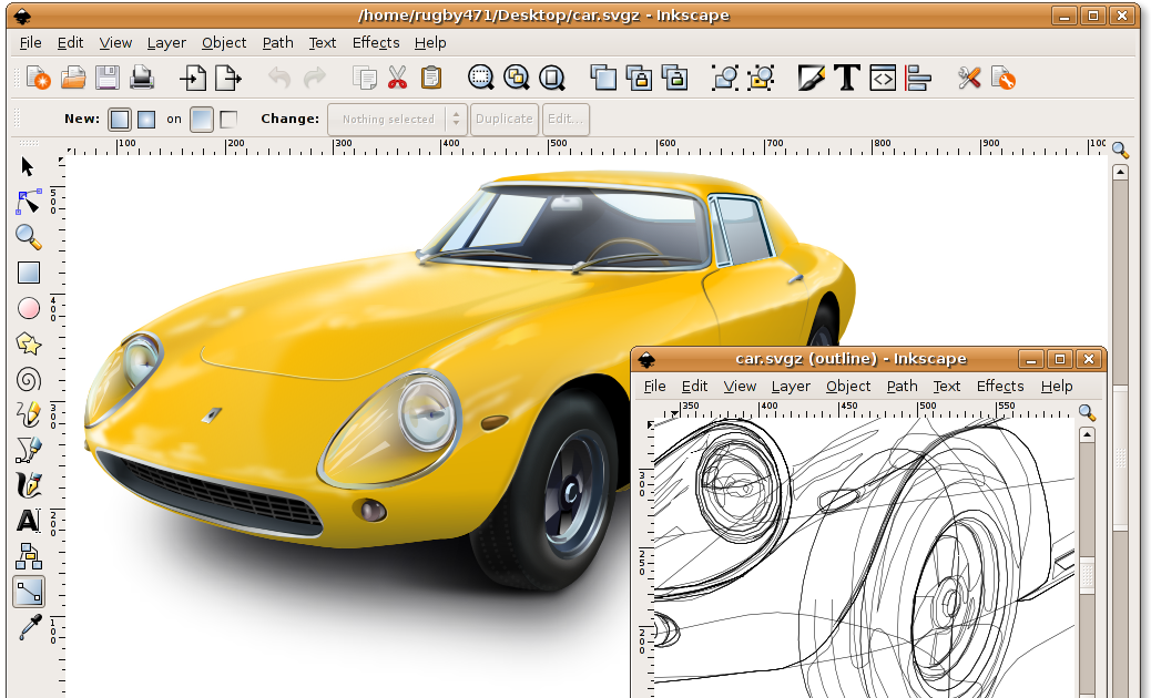 Inkscape เปิด Svg