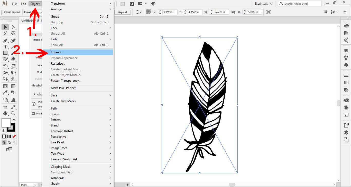 Come si riempie una linea vettoriale in Illustrator?