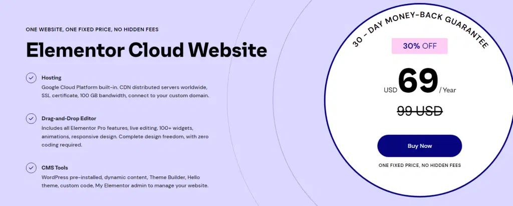 elementor cloud website pricing discount