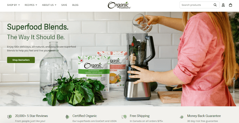 Organic Traditions Storybrand-Website