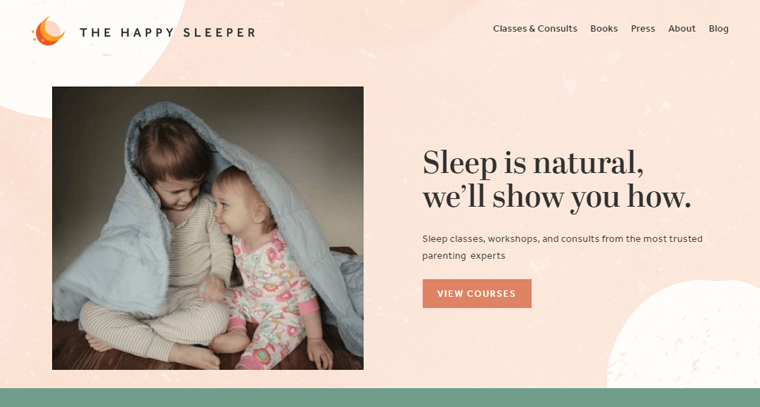 Il sito web di Happy Sleeper