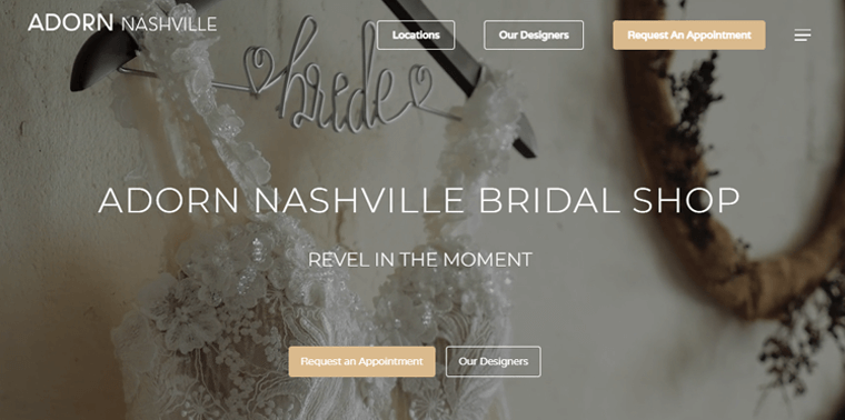 Exemple de site Web Adorn Nashville