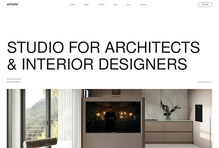 Archzilla - Tema minimale per interior design e architettura