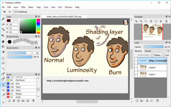 Firealpaca รองรับไฟล์ประเภทใดบ้าง?