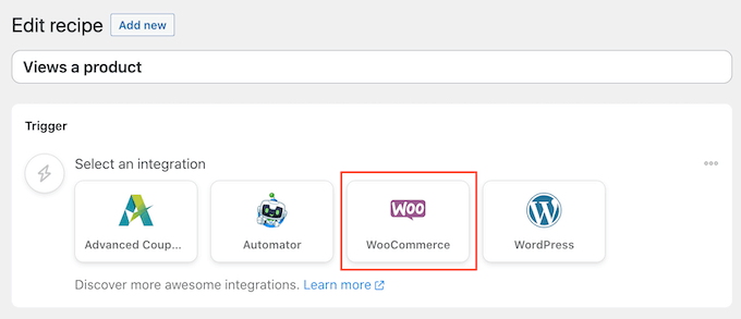 Dodanie WooCommerce jako integracji z Uncanny Automator