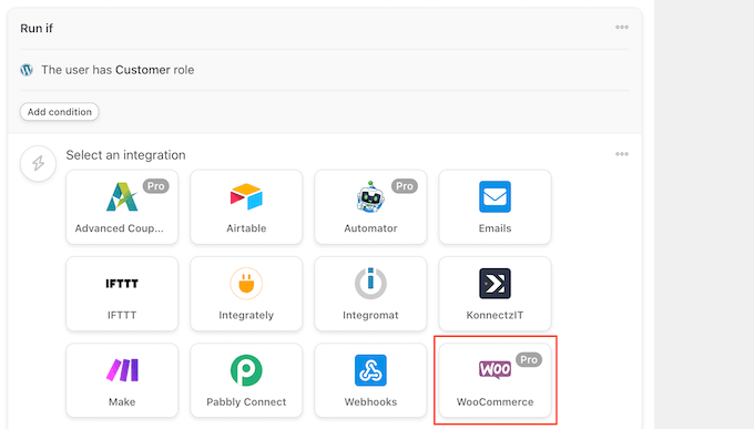 Wybór wtyczki WooCommerce eCommerce jako integracji