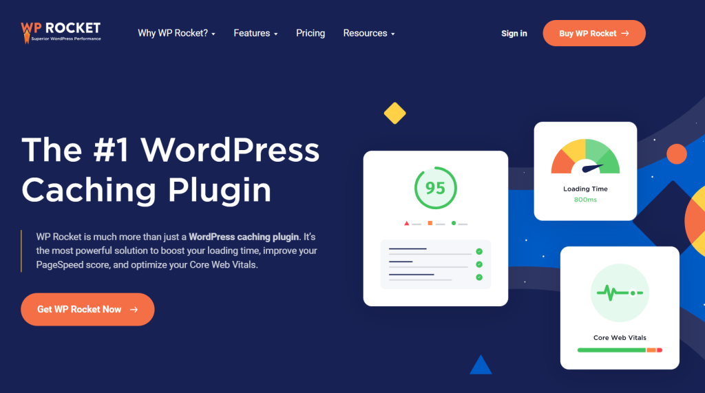 WP Rocket - En İyi WordPress Önbelleğe Alma Eklentileri