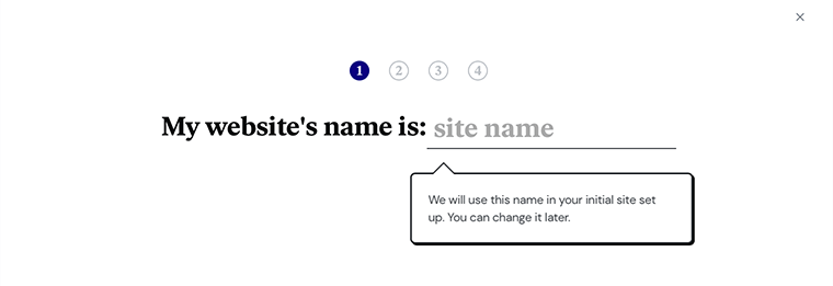 Digite um nome de site