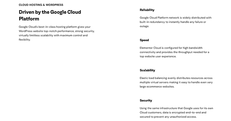 Elementor Cloud: respaldado por Google Cloud Platform