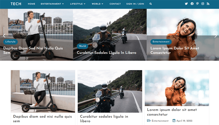 Tema de WordPress para boletines OceanWP