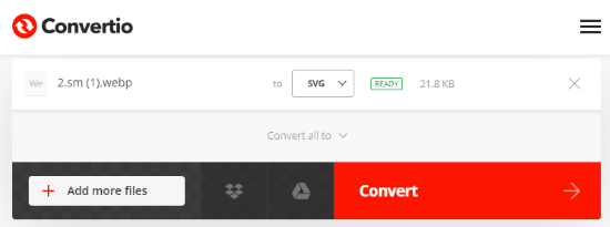 Poate fi convertit Svg în Webp?