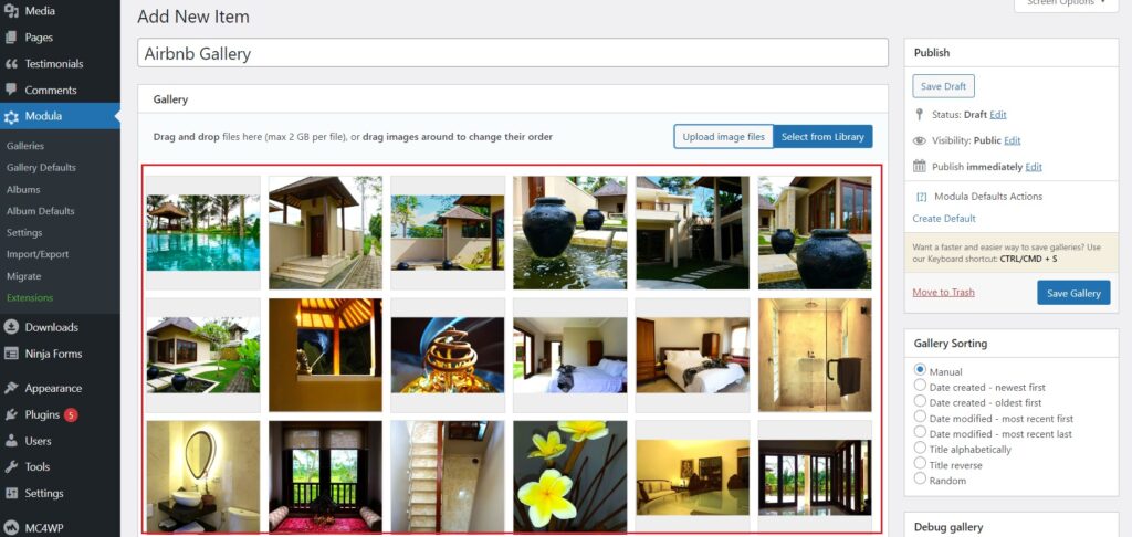 Gambar Airbnb yang diunggah