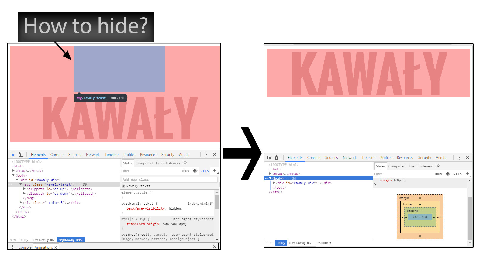 Como faço para ocultar um arquivo SVG?