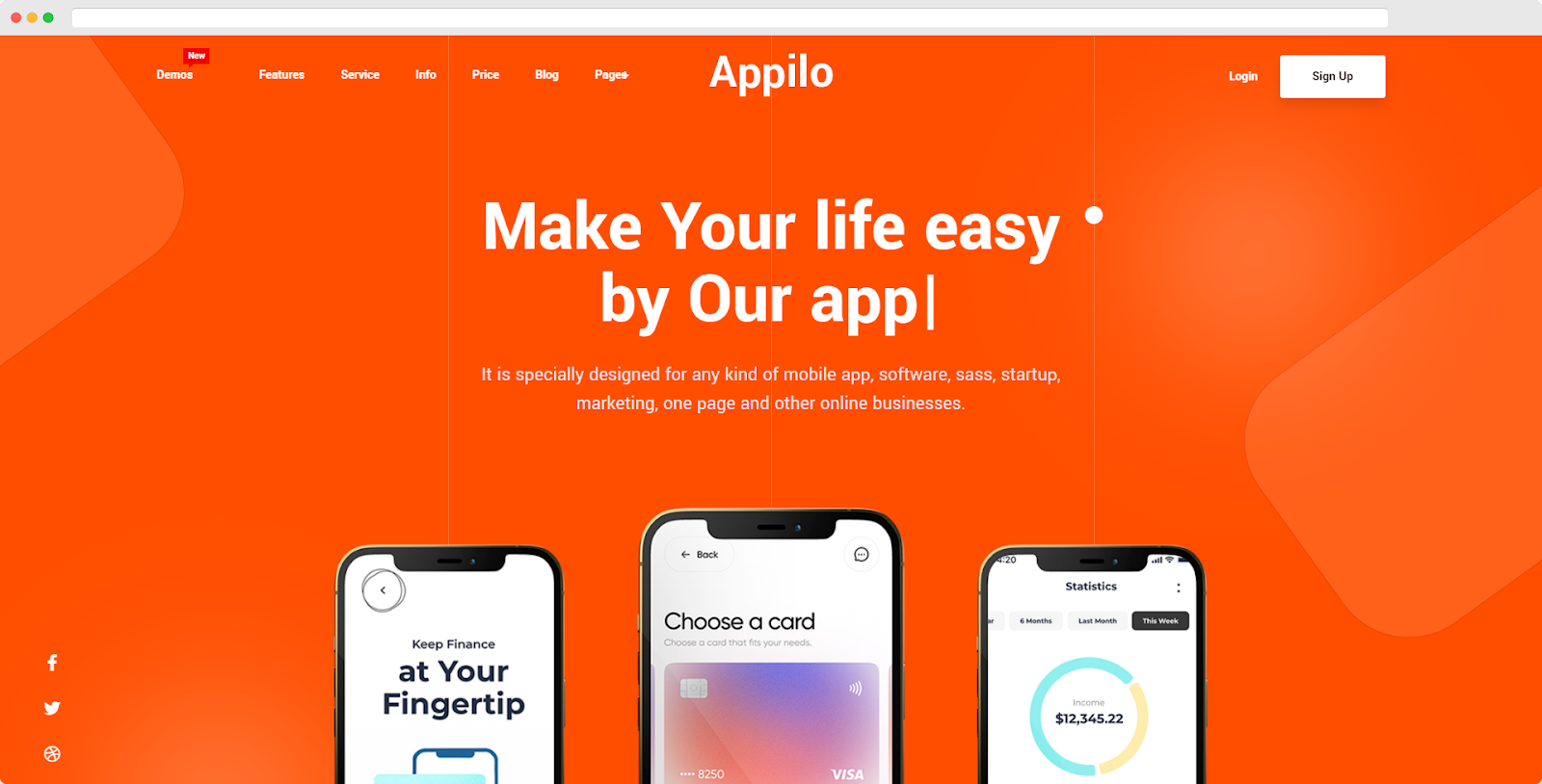 Appilo - 應用登陸頁面