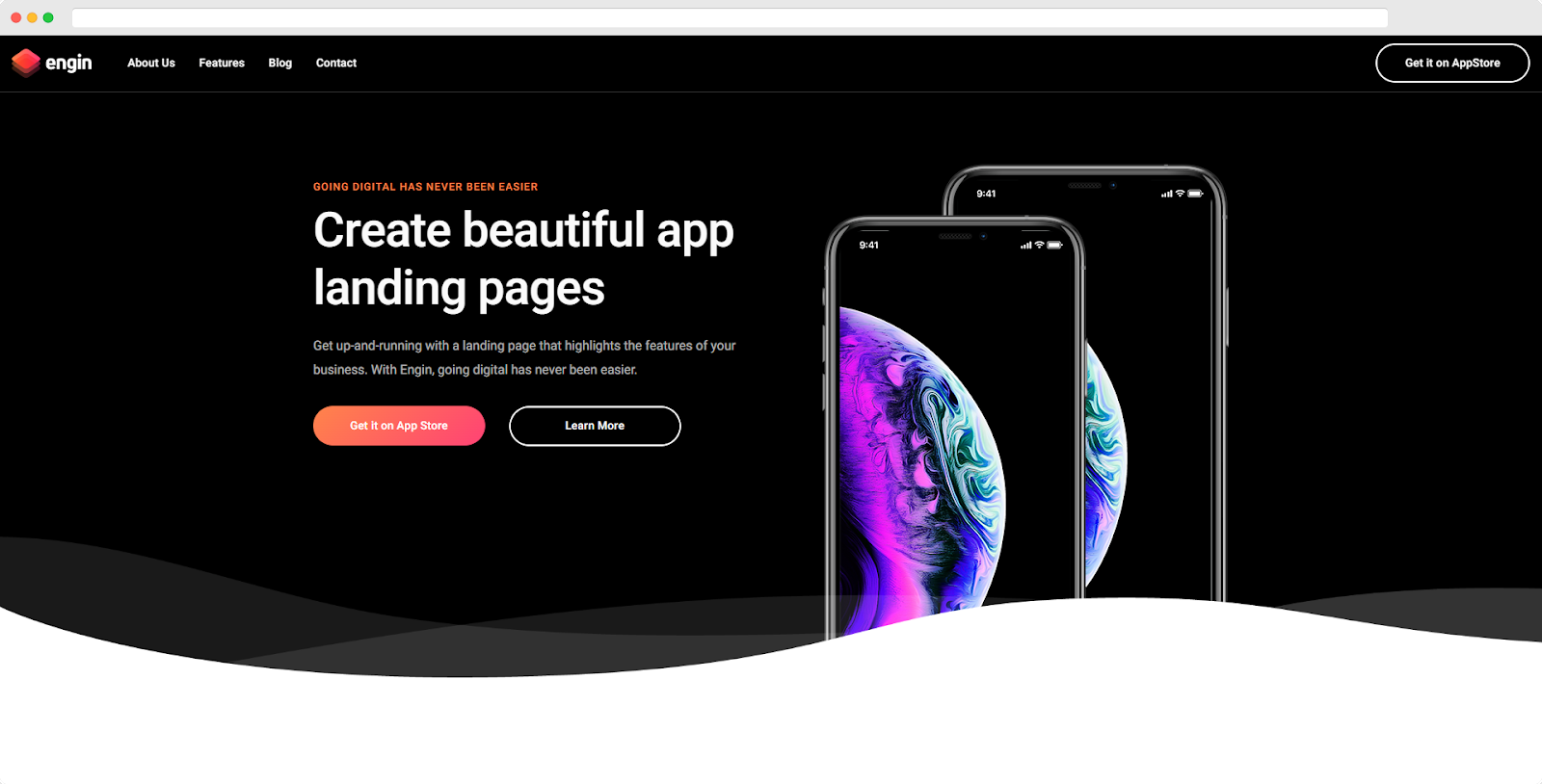 Engine - ธีม WordPress ของหน้า Landing Page อเนกประสงค์