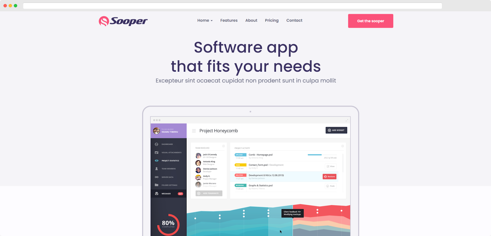 Sooper - Mobile, Desktop, Web App Showcase