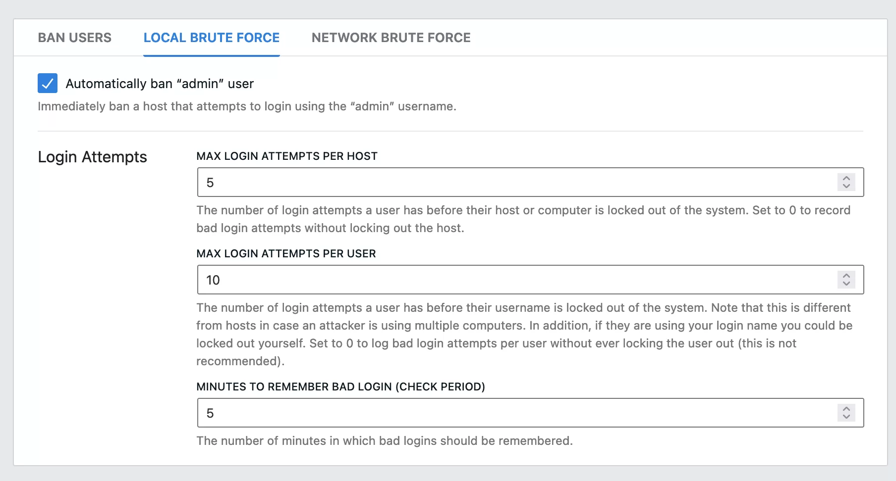 iThemes Security ofrece un módulo para protegerlo contra ataques locales de fuerza bruta.