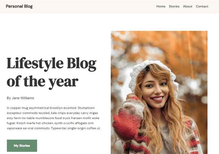 Tema del blog Neve per WordPress